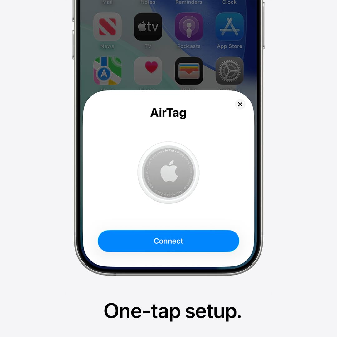 Apple AirTag (2nd Generation) - 4 Pack: Tracker for Keychain, Wallet, and More; Locator with Sound; Simple One-Tap Setup with iPhone or iPad; Key Finder with up to 1.5X Precision Finding Range*