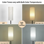 FRIDEKO HOME 2 Pack Floor Lamps for Living Room, Dimmable Colors Temperature & Brightness, Modern Floor Lamp with Remote, Tall Standing Lamps for Living Room Bedroom Office, Beige Shade 9W Smart Bulb
