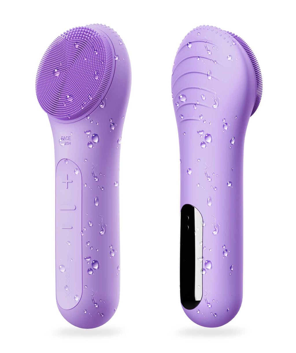 NågraCoola CLIE Facial Cleansing Brush, Waterproof and Rechargeable Face Scrub Brush for Men & Women, Cleansing, Exfoliating and Massaging, Electric Face Scrubber - Blue