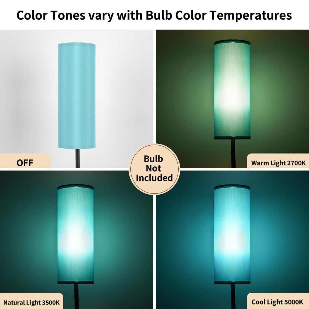 FRIDEKO HOME 2 Pack Floor Lamps for Living Room, Dimmable Colors Temperature & Brightness, Modern Floor Lamp with Remote, Tall Standing Lamps for Living Room Bedroom Office, Beige Shade 9W Smart Bulb