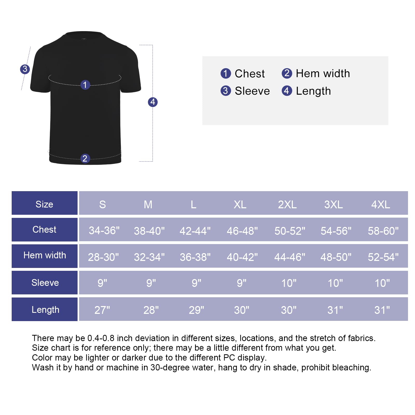BAMBOO COOL Mens Undershirts Pack, Soft T Shirts for Men, Moisture Wicking Tees, Stretchy Breathable Crew Neck Inner Shirt