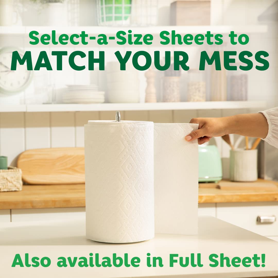 Bounty Quick-Size Paper Towels, White, 12 Family Triple = 40 Regular Rolls