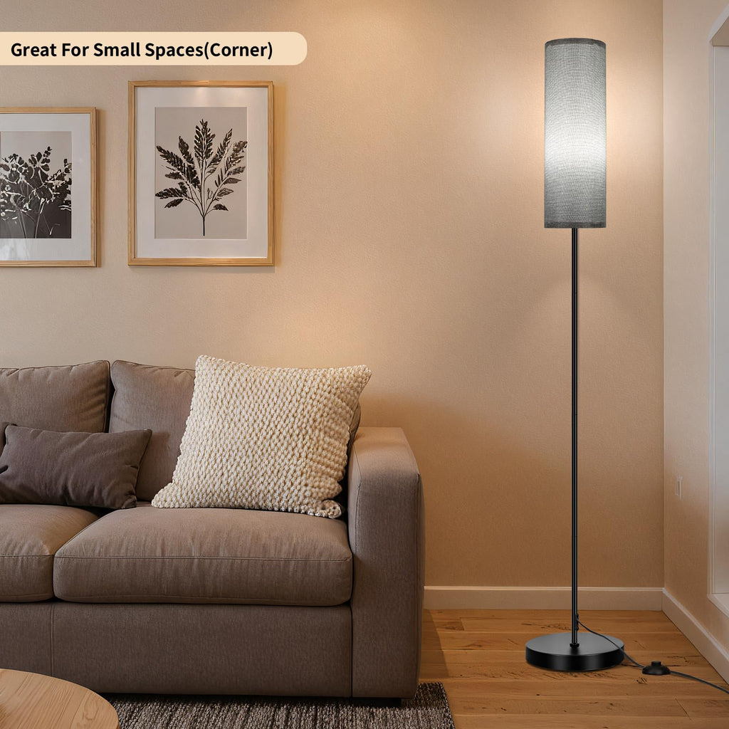 FRIDEKO HOME 2 Pack Floor Lamps for Living Room, Dimmable Colors Temperature & Brightness, Modern Floor Lamp with Remote, Tall Standing Lamps for Living Room Bedroom Office, Beige Shade 9W Smart Bulb