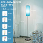 FRIDEKO HOME 2 Pack Floor Lamps for Living Room, Dimmable Colors Temperature & Brightness, Modern Floor Lamp with Remote, Tall Standing Lamps for Living Room Bedroom Office, Beige Shade 9W Smart Bulb