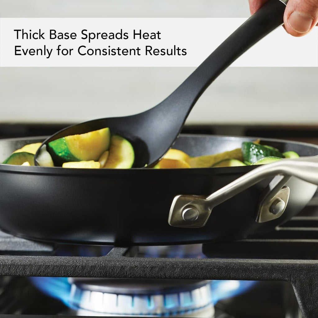 KitchenAid Hard-Anodized Induction Nonstick Cookware Pots and Pans Set, 10-Piece, Matte Black