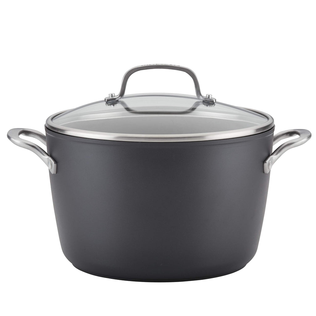 KitchenAid Hard-Anodized Induction Nonstick Cookware Pots and Pans Set, 10-Piece, Matte Black