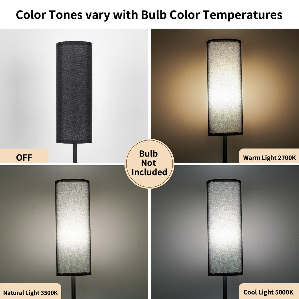 FRIDEKO HOME 2 Pack Floor Lamps for Living Room, Dimmable Colors Temperature & Brightness, Modern Floor Lamp with Remote, Tall Standing Lamps for Living Room Bedroom Office, Beige Shade 9W Smart Bulb