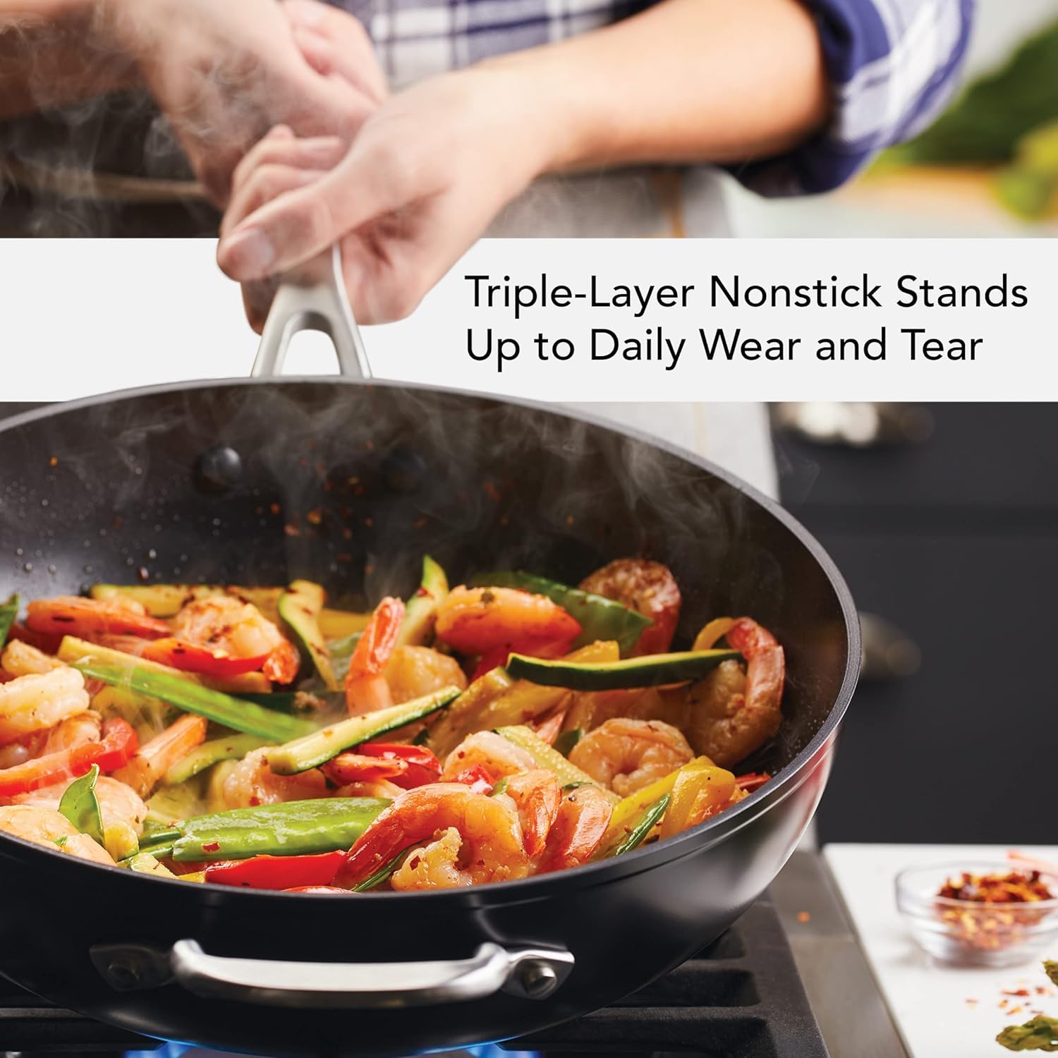KitchenAid Hard-Anodized Induction Nonstick Cookware Pots and Pans Set, 10-Piece, Matte Black