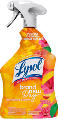 Lysol All Purpose Cleaner Spray, Multi-Purpose Disinfecting Spray, Kitchen & Bathroom Cleaner, Lemon Breeze, Lavender, & Mango Scents, 32oz (Pack of 4)