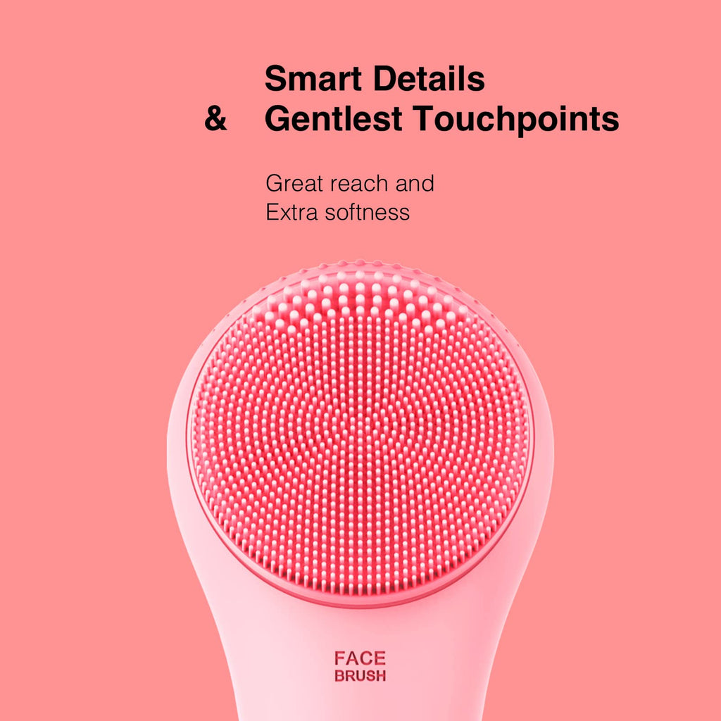 NågraCoola CLIE Facial Cleansing Brush, Waterproof and Rechargeable Face Scrub Brush for Men & Women, Cleansing, Exfoliating and Massaging, Electric Face Scrubber - Blue