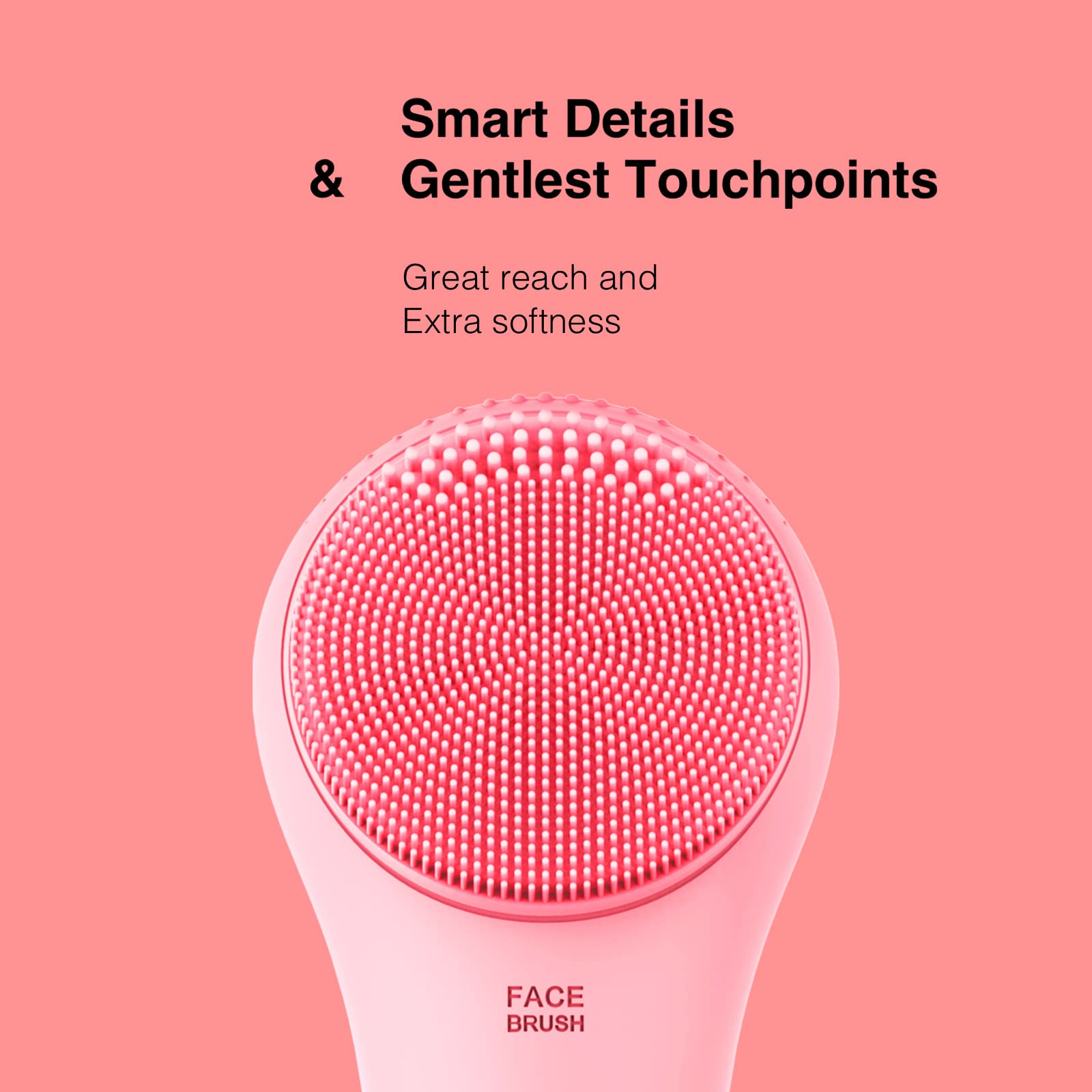 NågraCoola CLIE Facial Cleansing Brush, Waterproof and Rechargeable Face Scrub Brush for Men & Women, Cleansing, Exfoliating and Massaging, Electric Face Scrubber - Blue