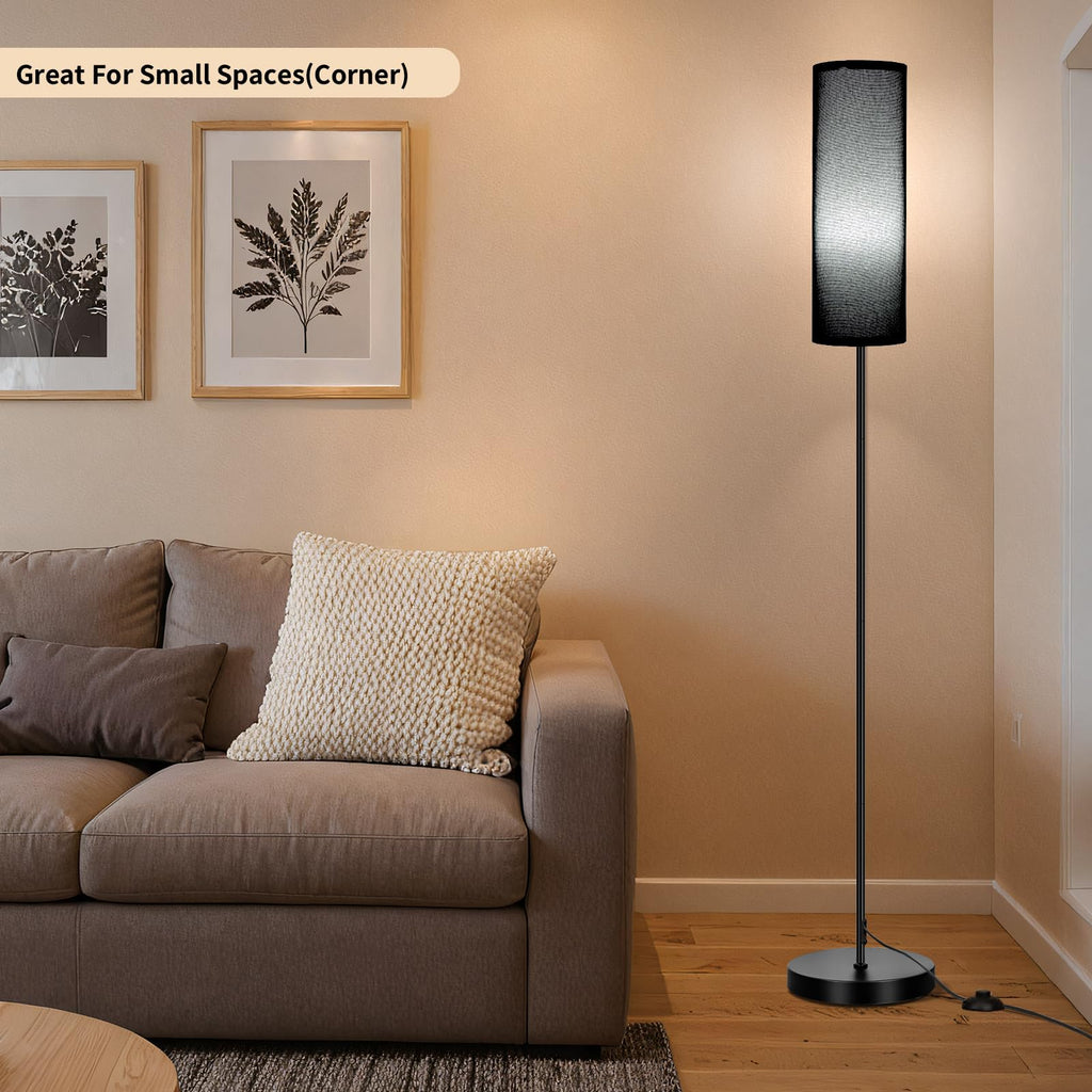 FRIDEKO HOME 2 Pack Floor Lamps for Living Room, Dimmable Colors Temperature & Brightness, Modern Floor Lamp with Remote, Tall Standing Lamps for Living Room Bedroom Office, Beige Shade 9W Smart Bulb