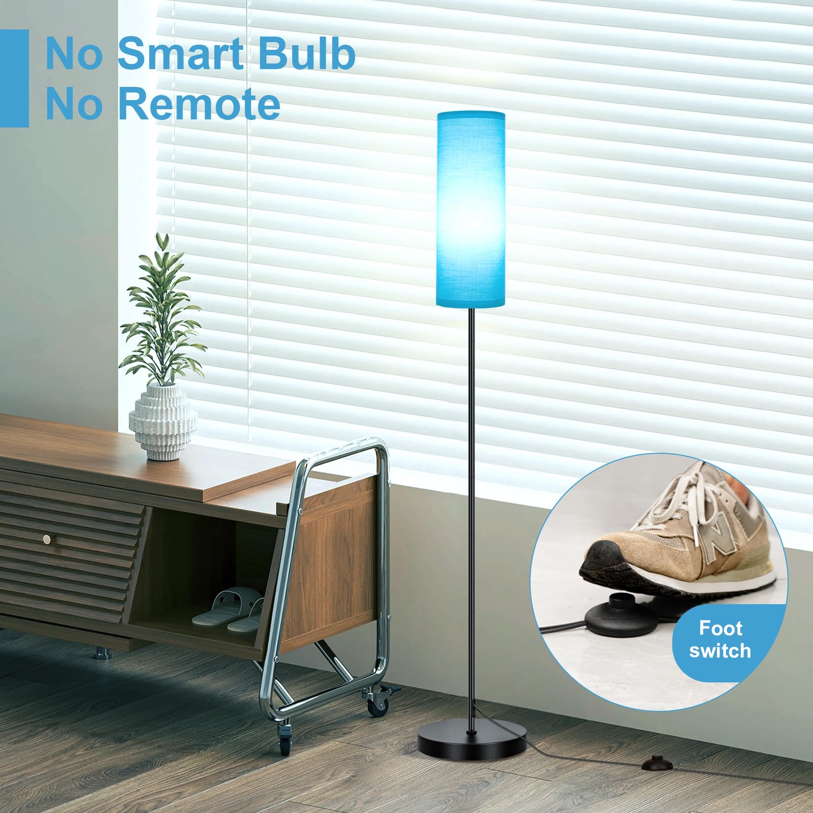 FRIDEKO HOME 2 Pack Floor Lamps for Living Room, Dimmable Colors Temperature & Brightness, Modern Floor Lamp with Remote, Tall Standing Lamps for Living Room Bedroom Office, Beige Shade 9W Smart Bulb