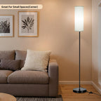 FRIDEKO HOME 2 Pack Floor Lamps for Living Room, Dimmable Colors Temperature & Brightness, Modern Floor Lamp with Remote, Tall Standing Lamps for Living Room Bedroom Office, Beige Shade 9W Smart Bulb