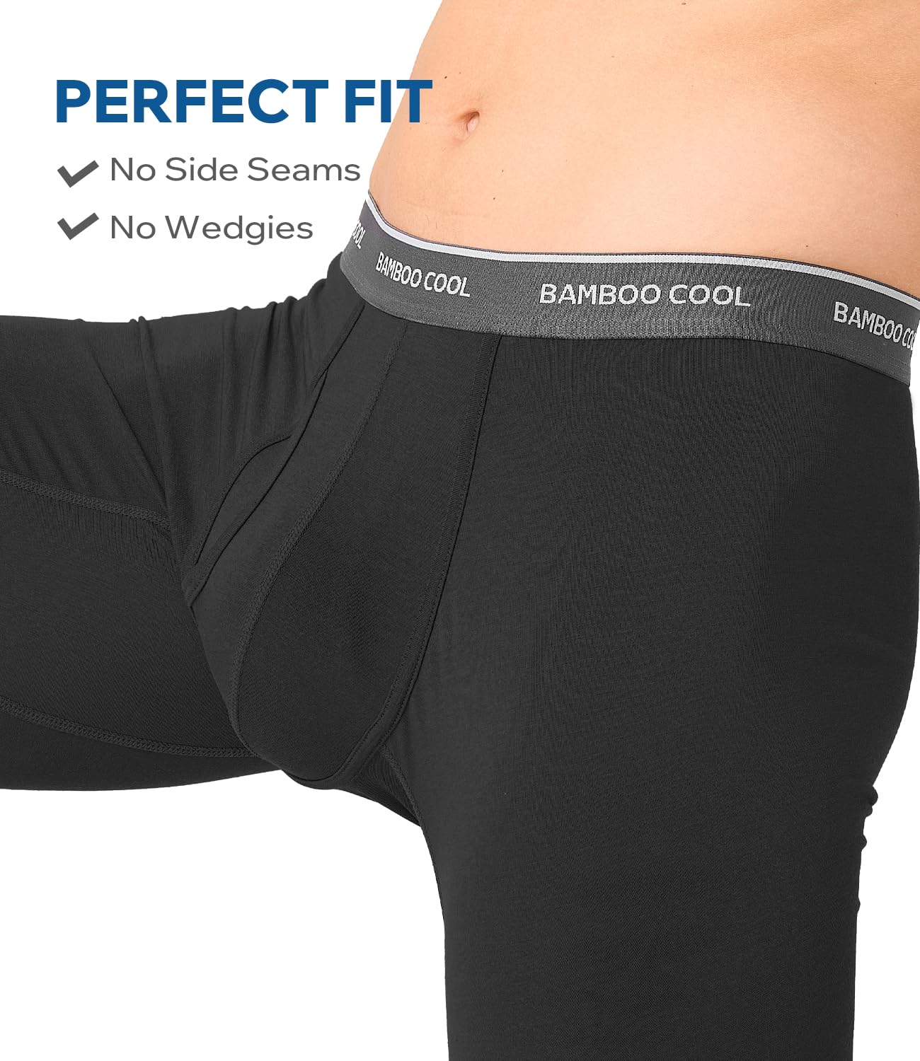 BAMBOO COOL Breathable Men's Underwear Modern Multipack Comfortsoft Moisture-Wicking Boxer Briefs 6 Pack