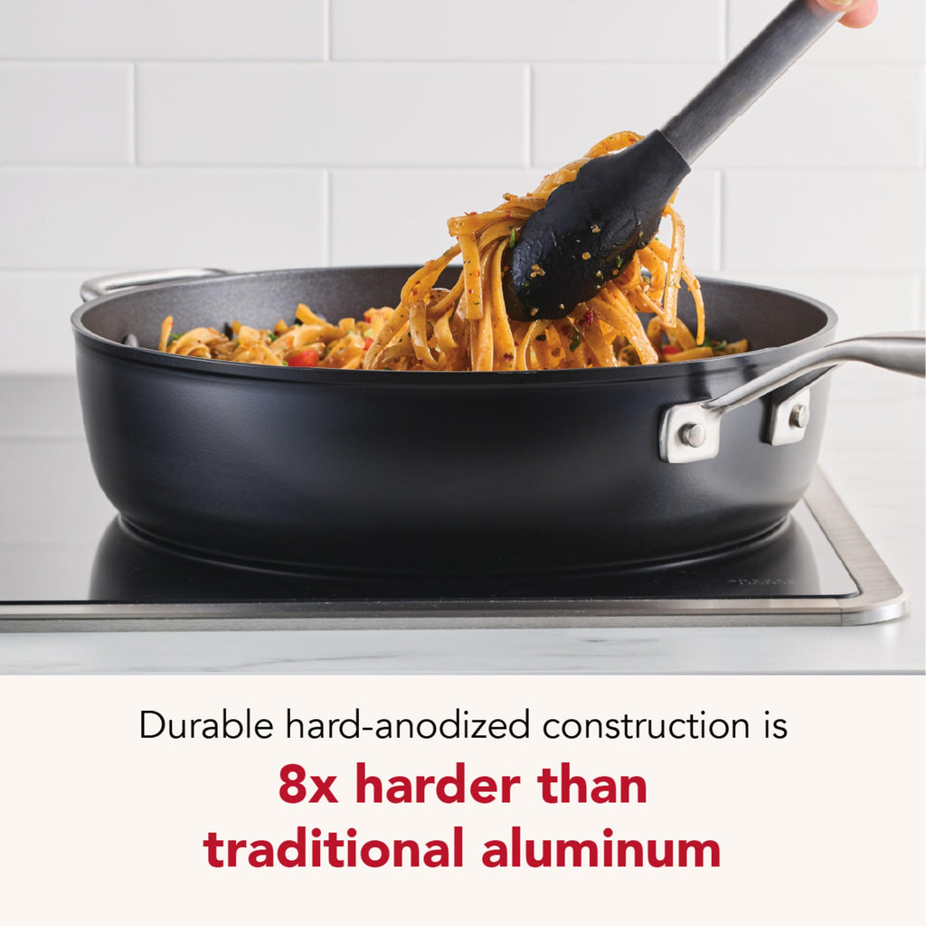 KitchenAid Hard-Anodized Induction Nonstick Cookware Pots and Pans Set, 10-Piece, Matte Black