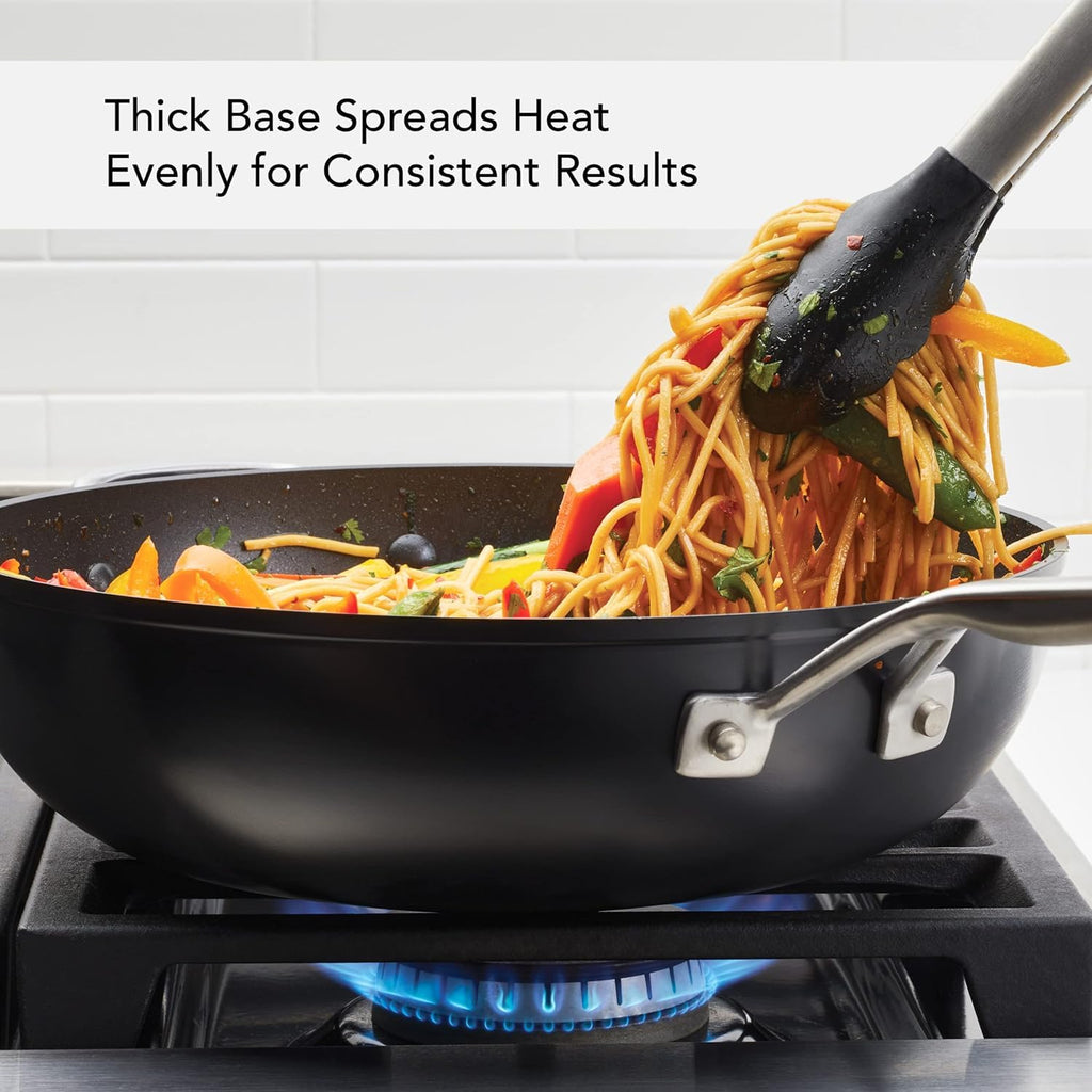 KitchenAid Hard-Anodized Induction Nonstick Cookware Pots and Pans Set, 10-Piece, Matte Black