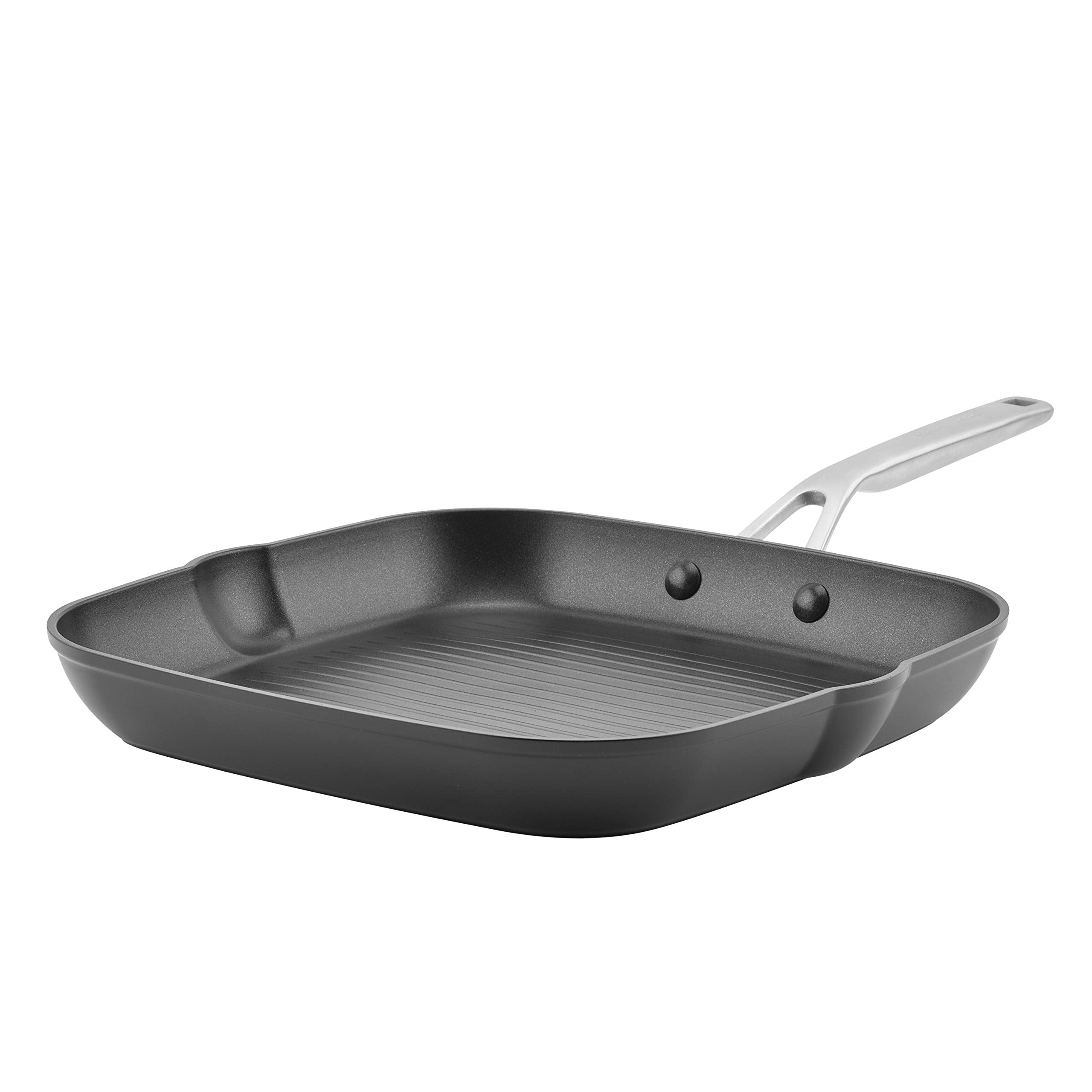 KitchenAid Hard-Anodized Induction Nonstick Cookware Pots and Pans Set, 10-Piece, Matte Black