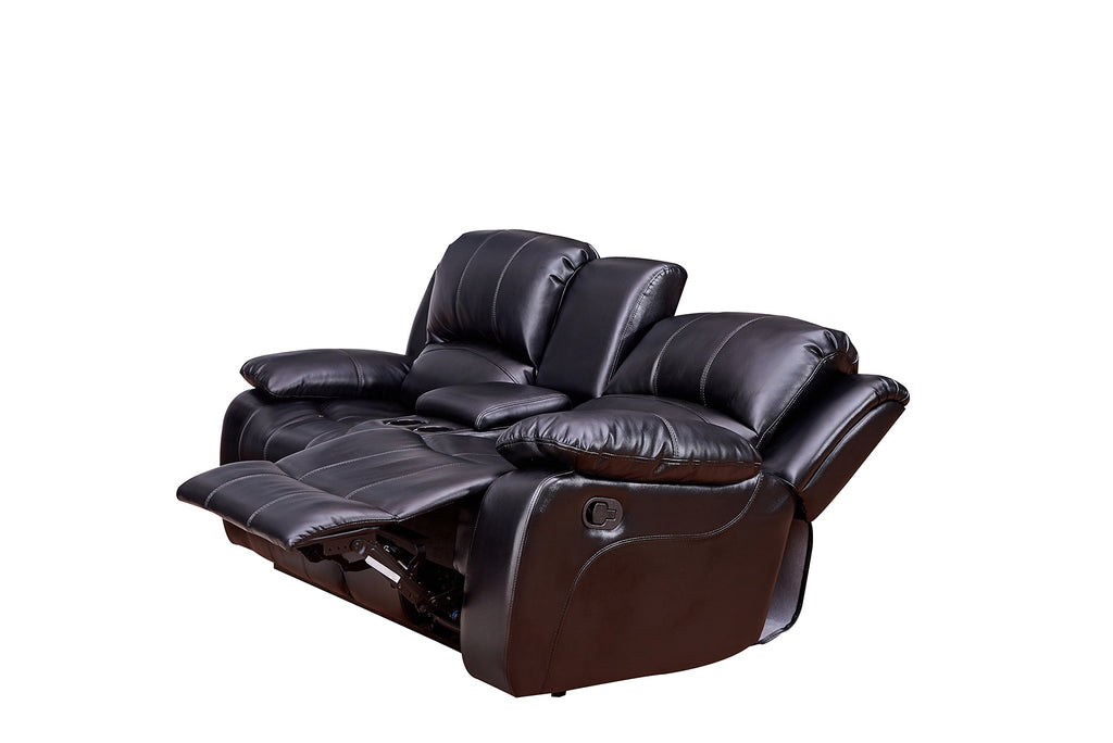 Betsy Furniture 3PC Faux Leather Reclining Couch Set, Living Room Furniture Set, Sofa, Loveseat, Glider, 8018 Multiple Colors (Gray, Sofa+Loveseat+Chair) | 8018