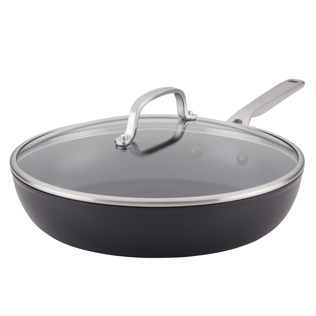 KitchenAid Hard-Anodized Induction Nonstick Cookware Pots and Pans Set, 10-Piece, Matte Black