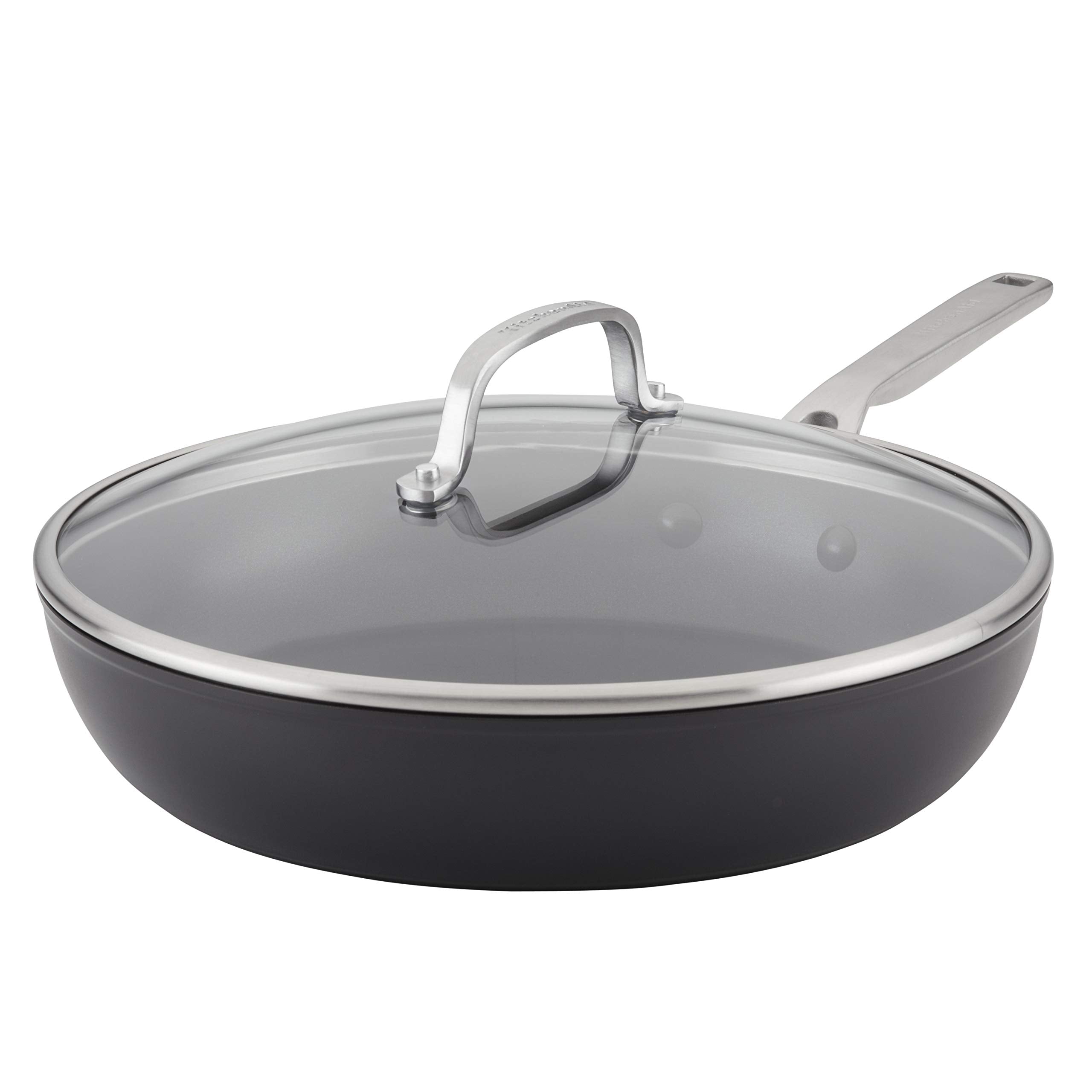 KitchenAid Hard-Anodized Induction Nonstick Cookware Pots and Pans Set, 10-Piece, Matte Black