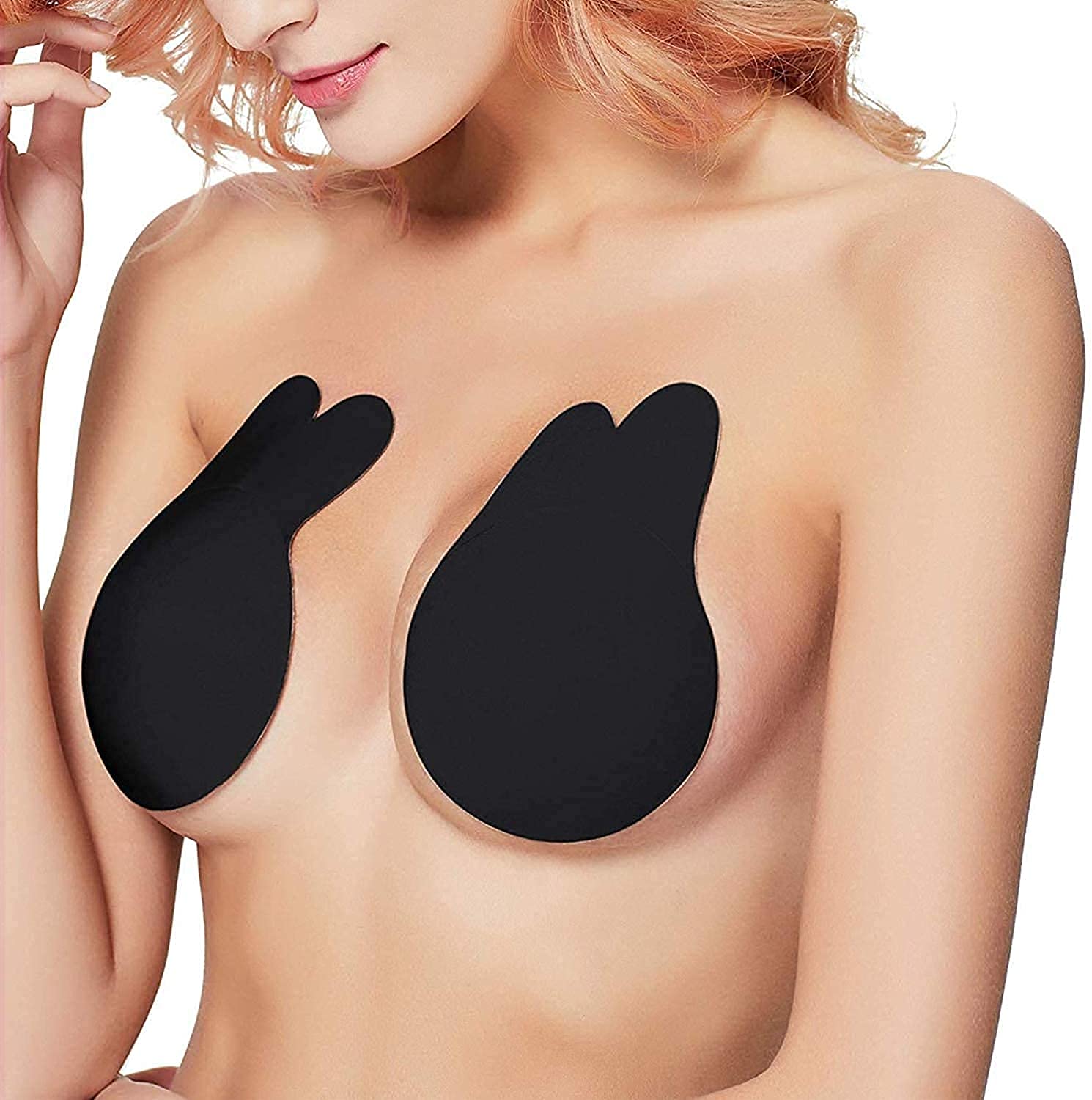 Breast Lift Nipple Covers,Adhesive Bra Instant Breast Lift Silicone Covers Pasties Tape 2 Pairs