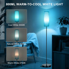 FRIDEKO HOME 2 Pack Floor Lamps for Living Room, Dimmable Colors Temperature & Brightness, Modern Floor Lamp with Remote, Tall Standing Lamps for Living Room Bedroom Office, Beige Shade 9W Smart Bulb