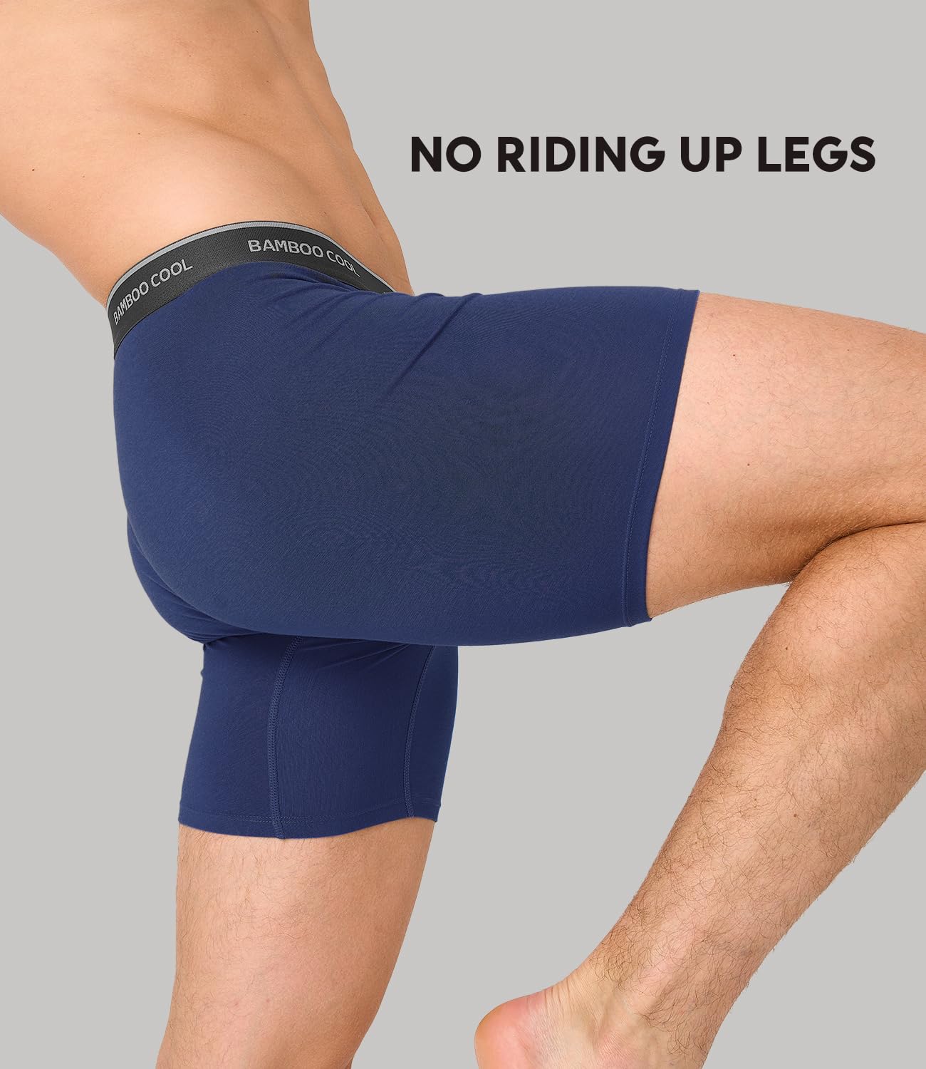 BAMBOO COOL Breathable Men's Underwear Modern Multipack Comfortsoft Moisture-Wicking Boxer Briefs 6 Pack