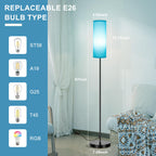 FRIDEKO HOME 2 Pack Floor Lamps for Living Room, Dimmable Colors Temperature & Brightness, Modern Floor Lamp with Remote, Tall Standing Lamps for Living Room Bedroom Office, Beige Shade 9W Smart Bulb