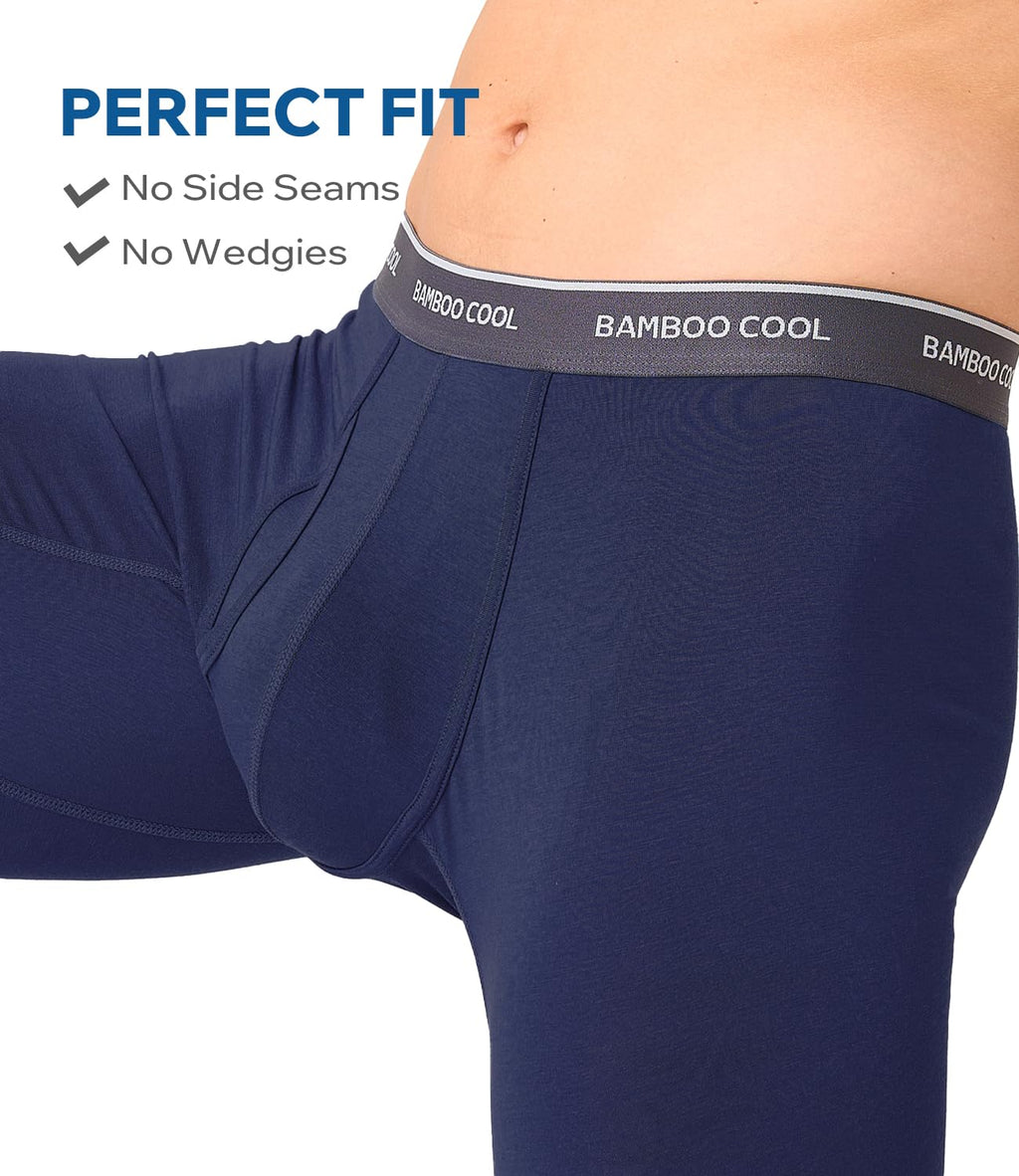 BAMBOO COOL Breathable Men's Underwear Modern Multipack Comfortsoft Moisture-Wicking Boxer Briefs 6 Pack