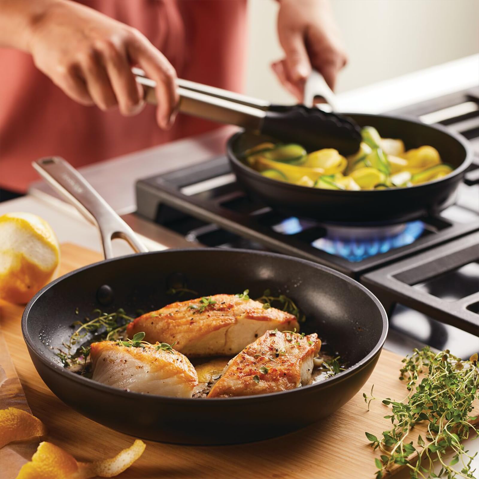KitchenAid Hard-Anodized Induction Nonstick Cookware Pots and Pans Set, 10-Piece, Matte Black