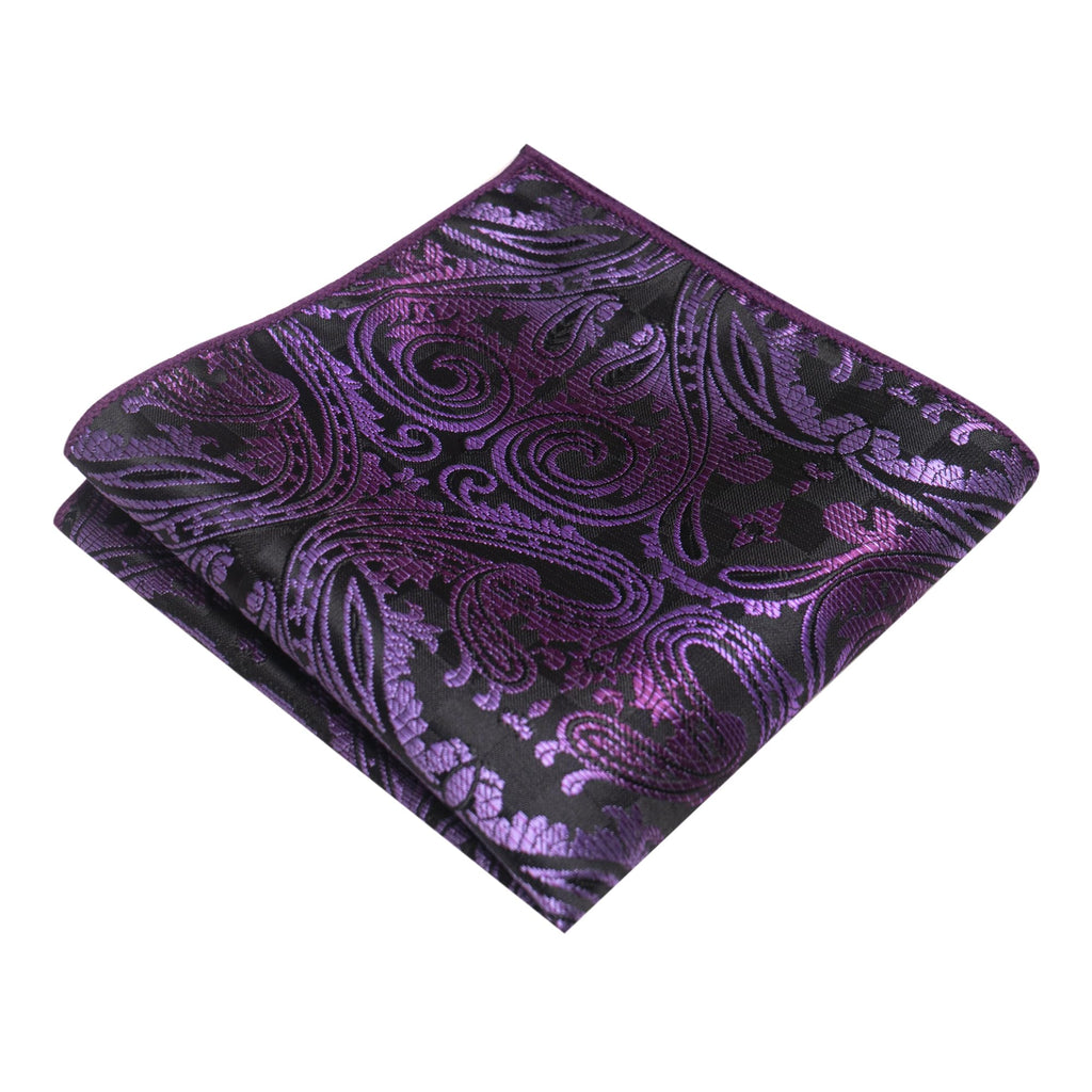 JEMYGINS Mens Tie and Pocket Square,Lapel Pin,Cufflinks,Tie Clip Sets with Gift Box 5PCS