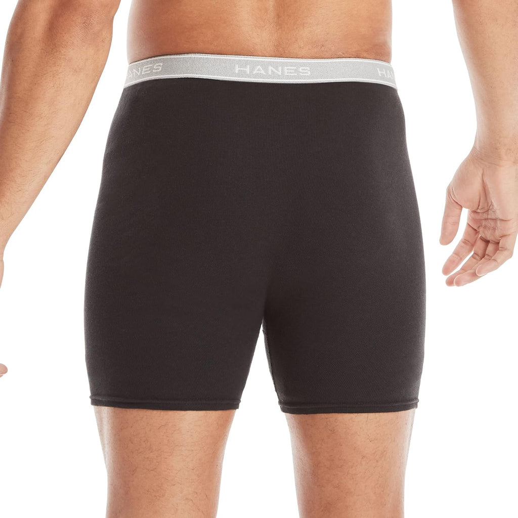 Hanes mens Underwear Boxer Briefs Pack, Cool & Breathable Cotton Moisture-wicking Underwear for Men, No Ride Up