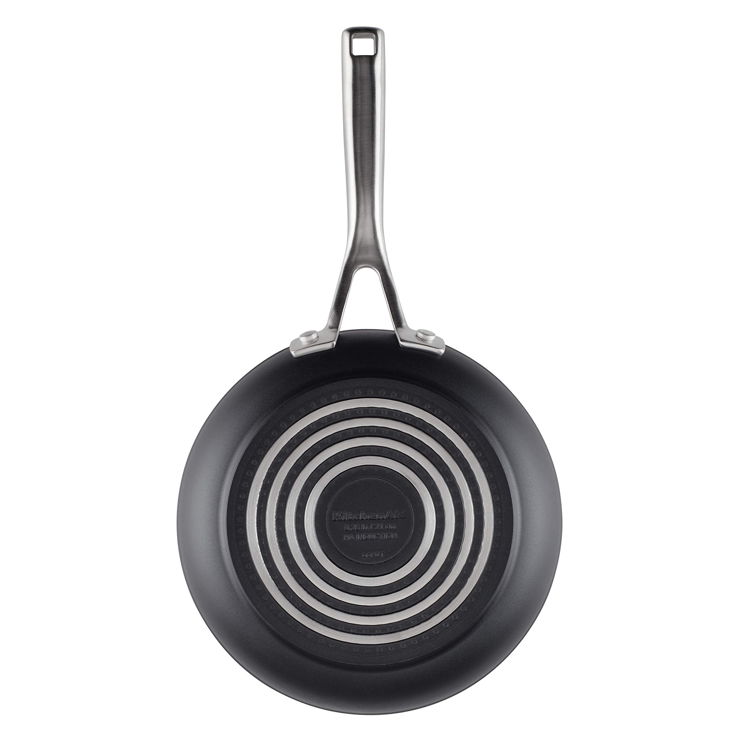 KitchenAid Hard-Anodized Induction Nonstick Cookware Pots and Pans Set, 10-Piece, Matte Black