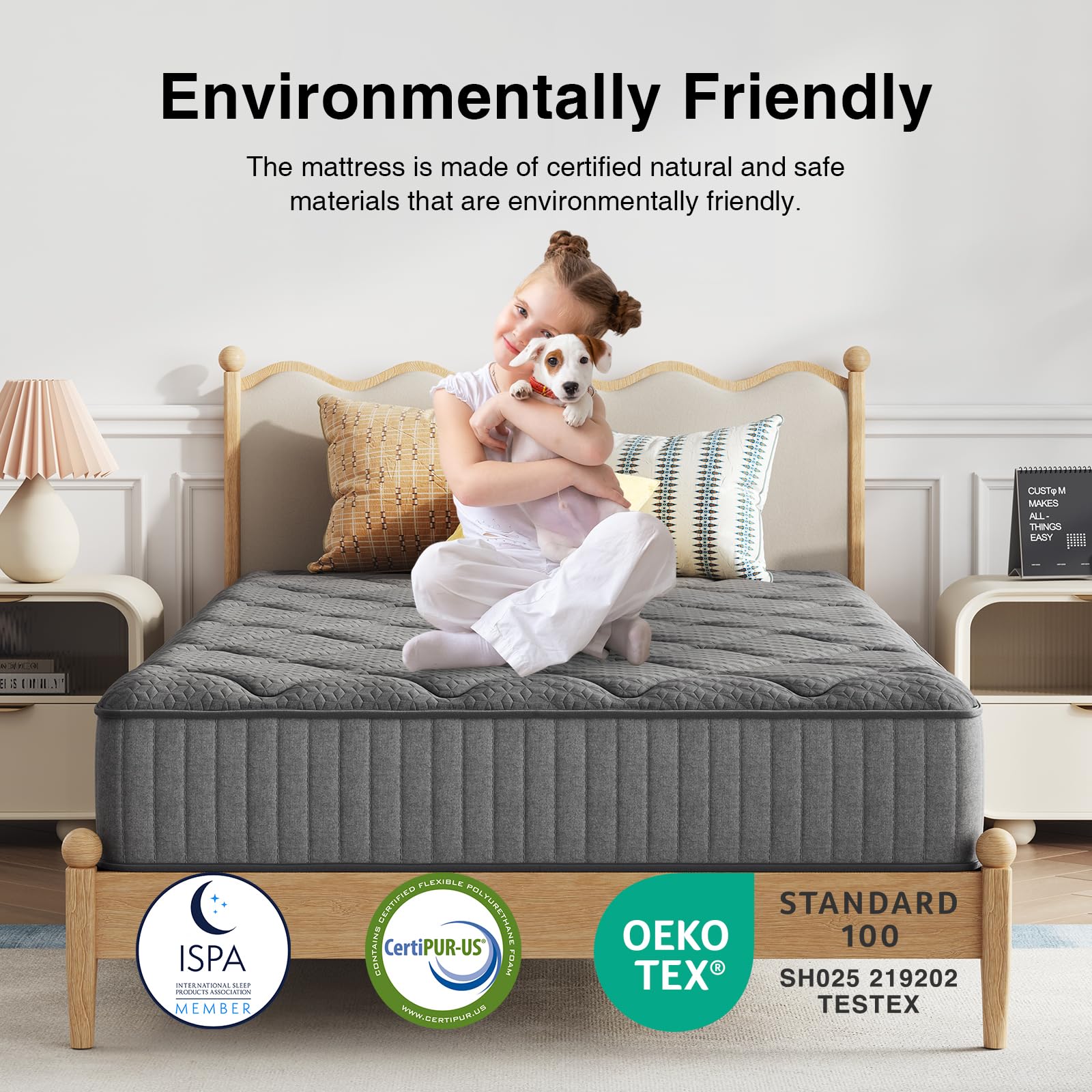 Novilla 14 Inch Queen Size Mattress,Hybrid Queen Mattress with Gel Memory Foam, Cool-to-Touch Nylon Blend & Pocketed Coils for Adaptive Body Support & Motion Isolation CertiPUR-US Certified