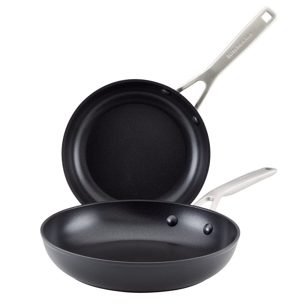 KitchenAid Hard-Anodized Induction Nonstick Cookware Pots and Pans Set, 10-Piece, Matte Black