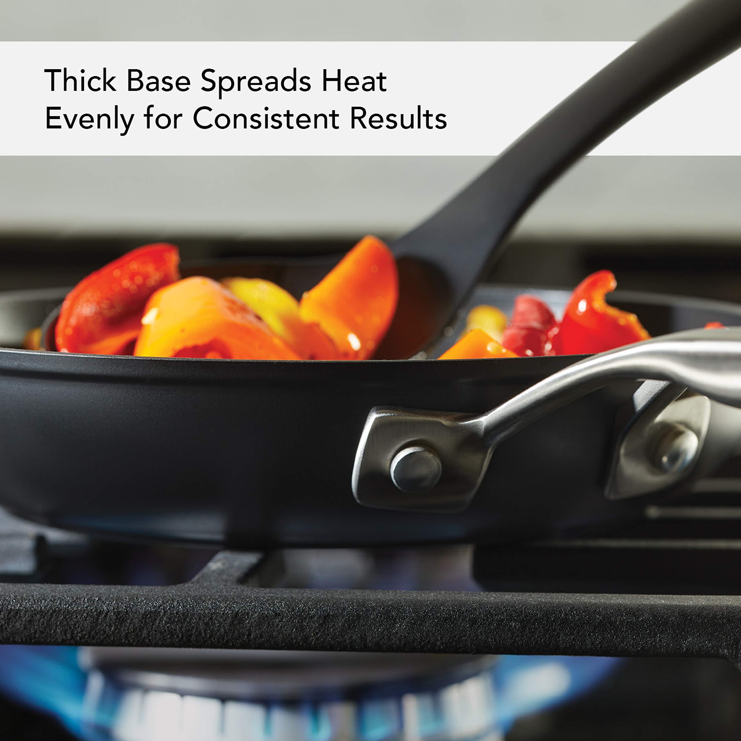 KitchenAid Hard-Anodized Induction Nonstick Cookware Pots and Pans Set, 10-Piece, Matte Black