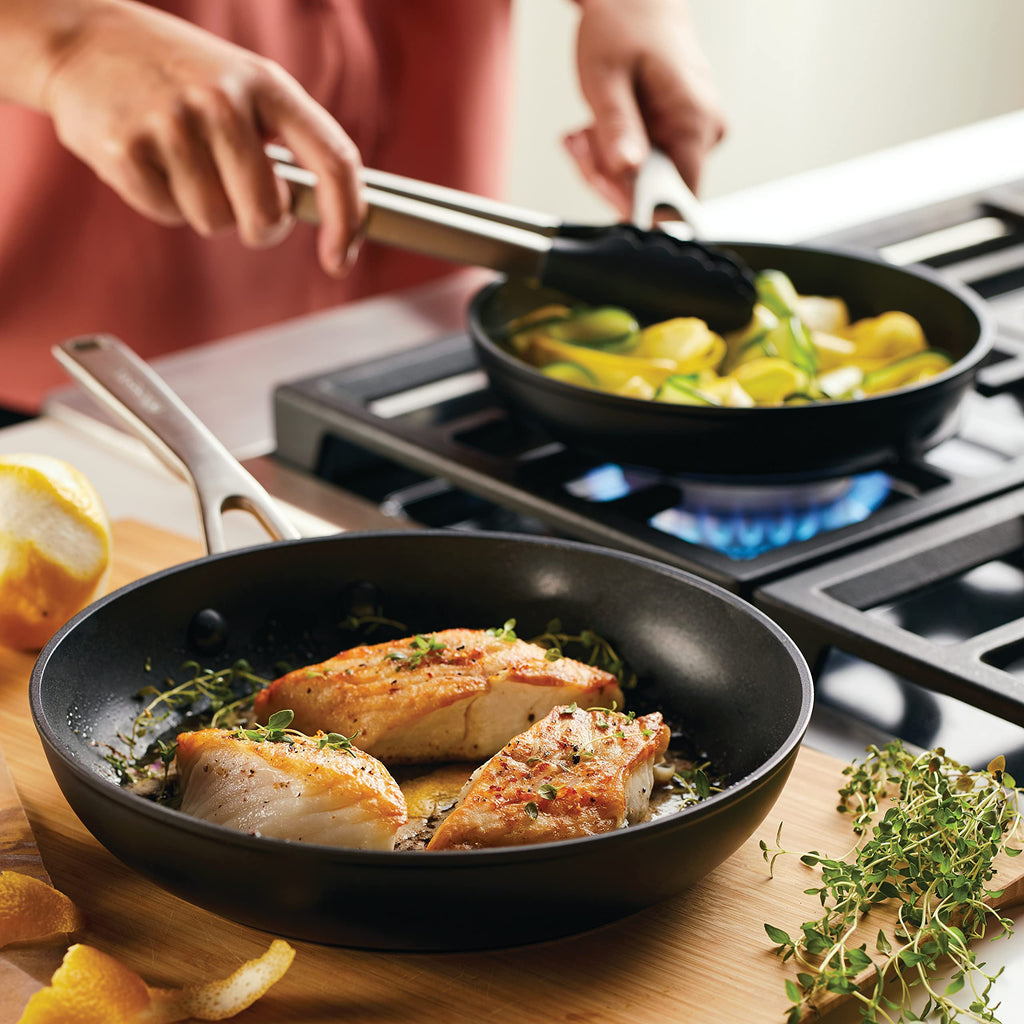 KitchenAid Hard-Anodized Induction Nonstick Cookware Pots and Pans Set, 10-Piece, Matte Black