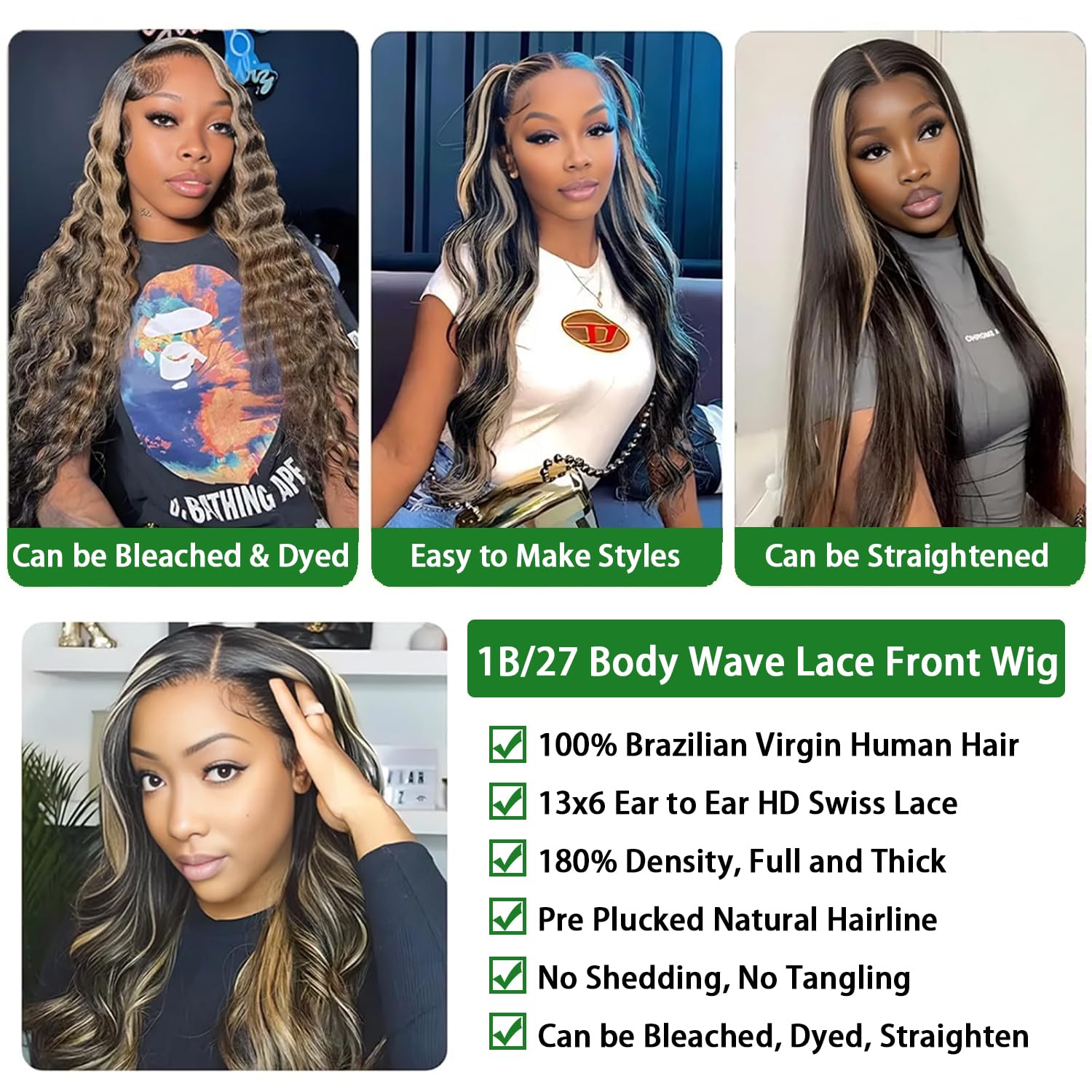 13x6 Lace Front Wigs Human Hair Pre Plucked 180 Density 26 Inch HD Body Wave Lace Front Wigs Human Hair 10A Frontal Wigs Human Hair wigs for Women Glueless Wigs Human Hair Pre Plucked Black wig