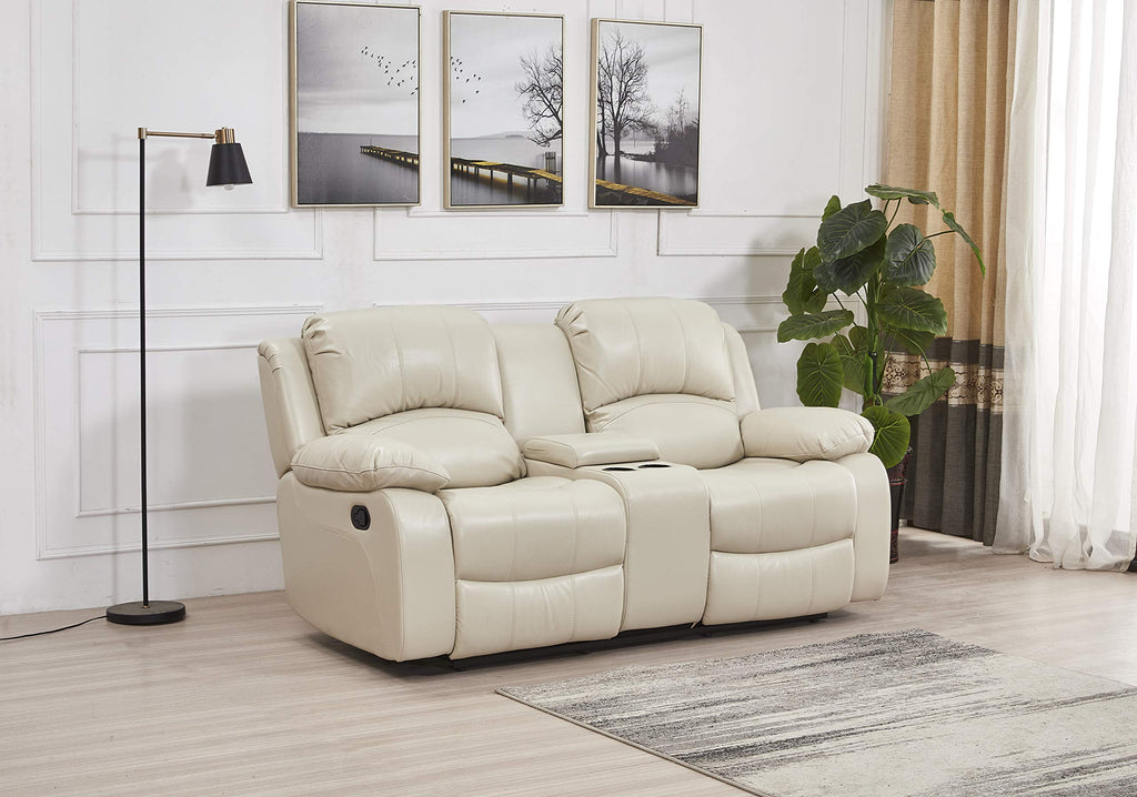Betsy Furniture 3PC Faux Leather Reclining Couch Set, Living Room Furniture Set, Sofa, Loveseat, Glider, 8018 Multiple Colors (Gray, Sofa+Loveseat+Chair) | 8018