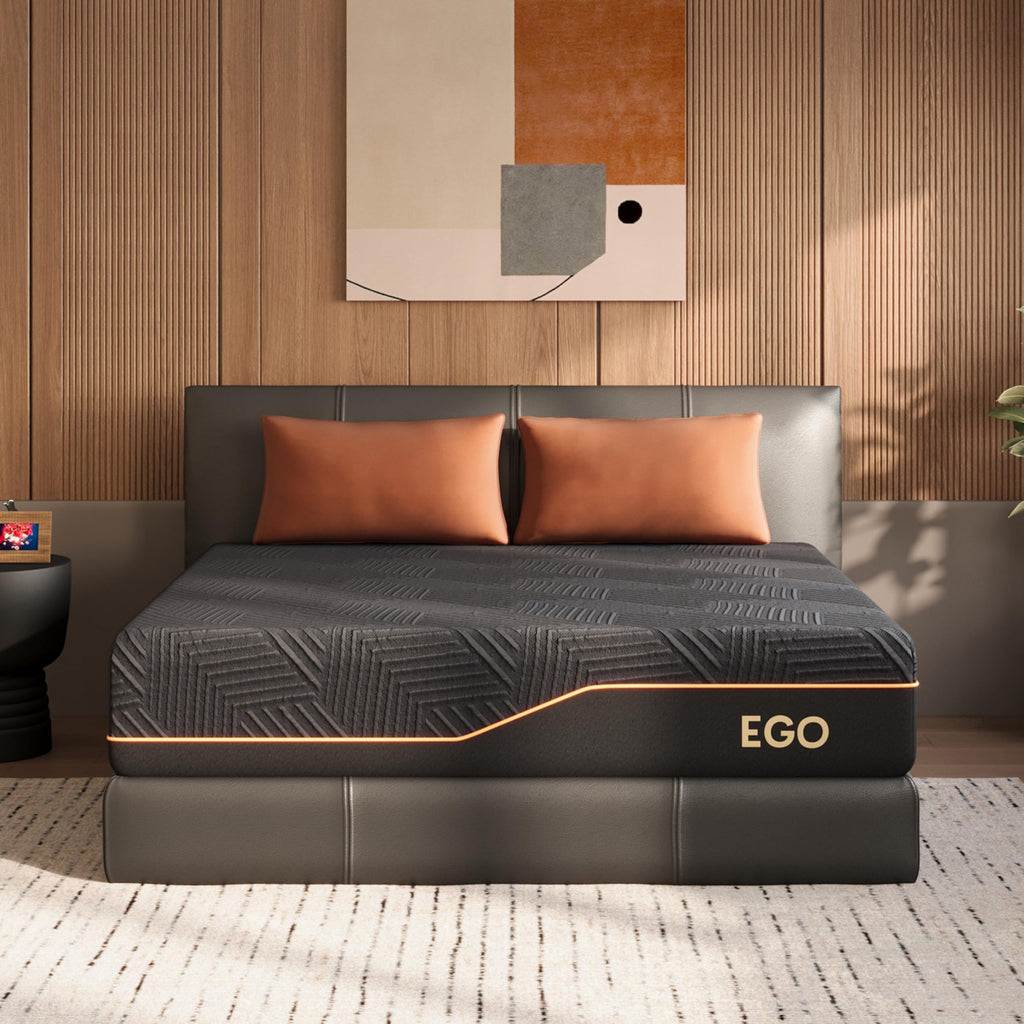 MLILY EGOHOME 14 Inch Queen Memory Foam Mattress for Back Pain, Cooling Copper Gel Bed in a Box, Foam Made in USA, CertiPUR-US Certified, Therapeutic Medium Firm, 60x80x14 Black