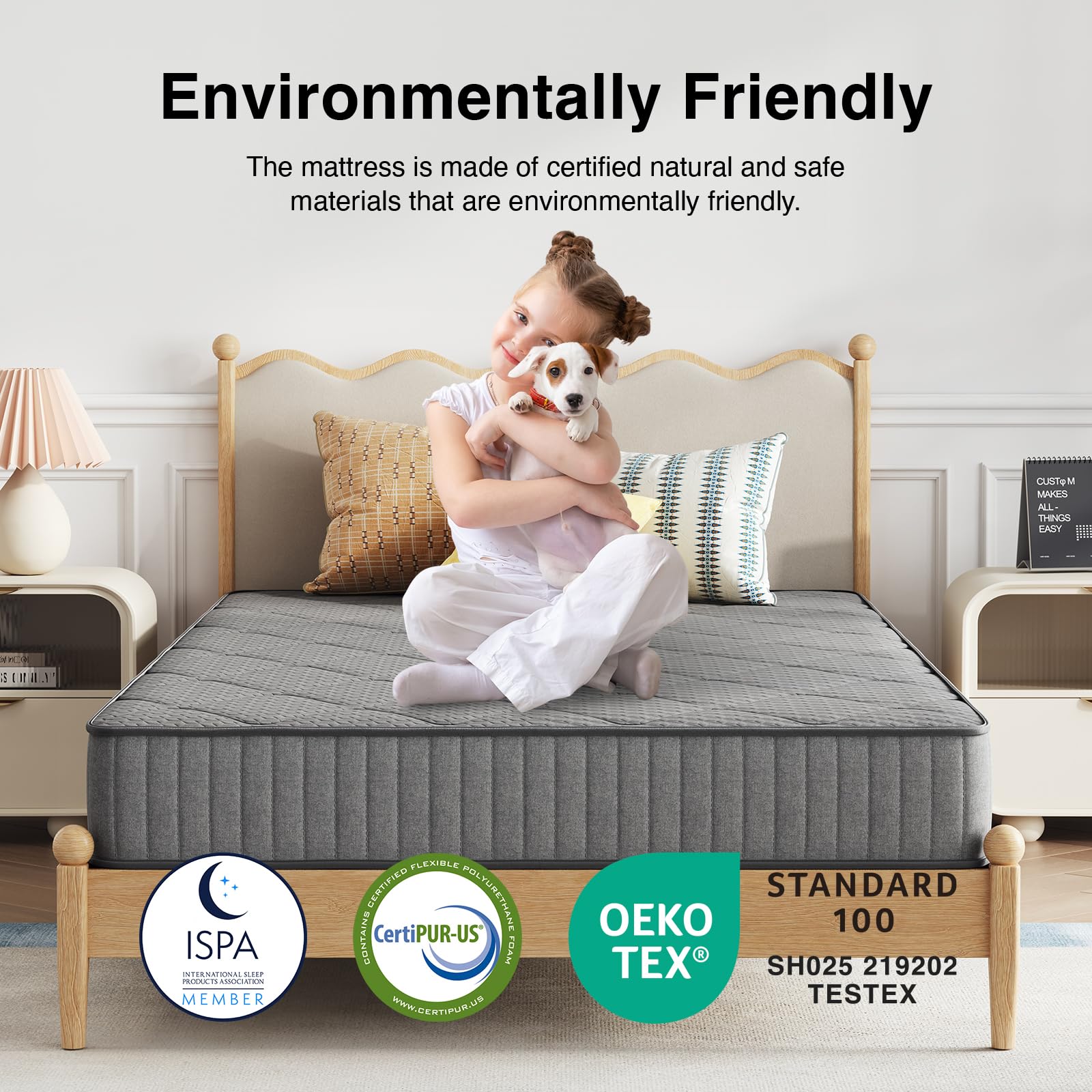 Novilla 14 Inch Queen Size Mattress,Hybrid Queen Mattress with Gel Memory Foam, Cool-to-Touch Nylon Blend & Pocketed Coils for Adaptive Body Support & Motion Isolation CertiPUR-US Certified