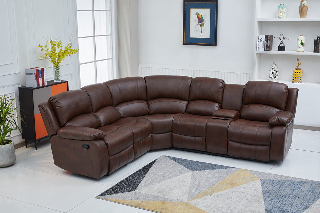 Betsy Furniture 3PC Faux Leather Reclining Couch Set, Living Room Furniture Set, Sofa, Loveseat, Glider, 8018 Multiple Colors (Gray, Sofa+Loveseat+Chair) | 8018