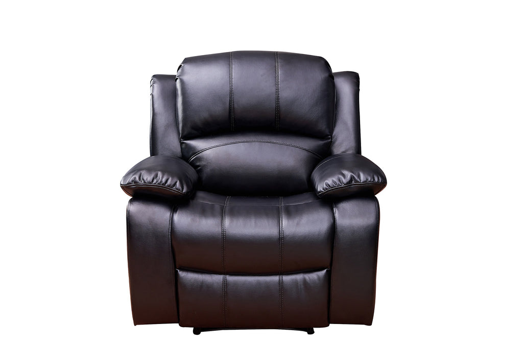 Betsy Furniture 3PC Faux Leather Reclining Couch Set, Living Room Furniture Set, Sofa, Loveseat, Glider, 8018 Multiple Colors (Gray, Sofa+Loveseat+Chair) | 8018