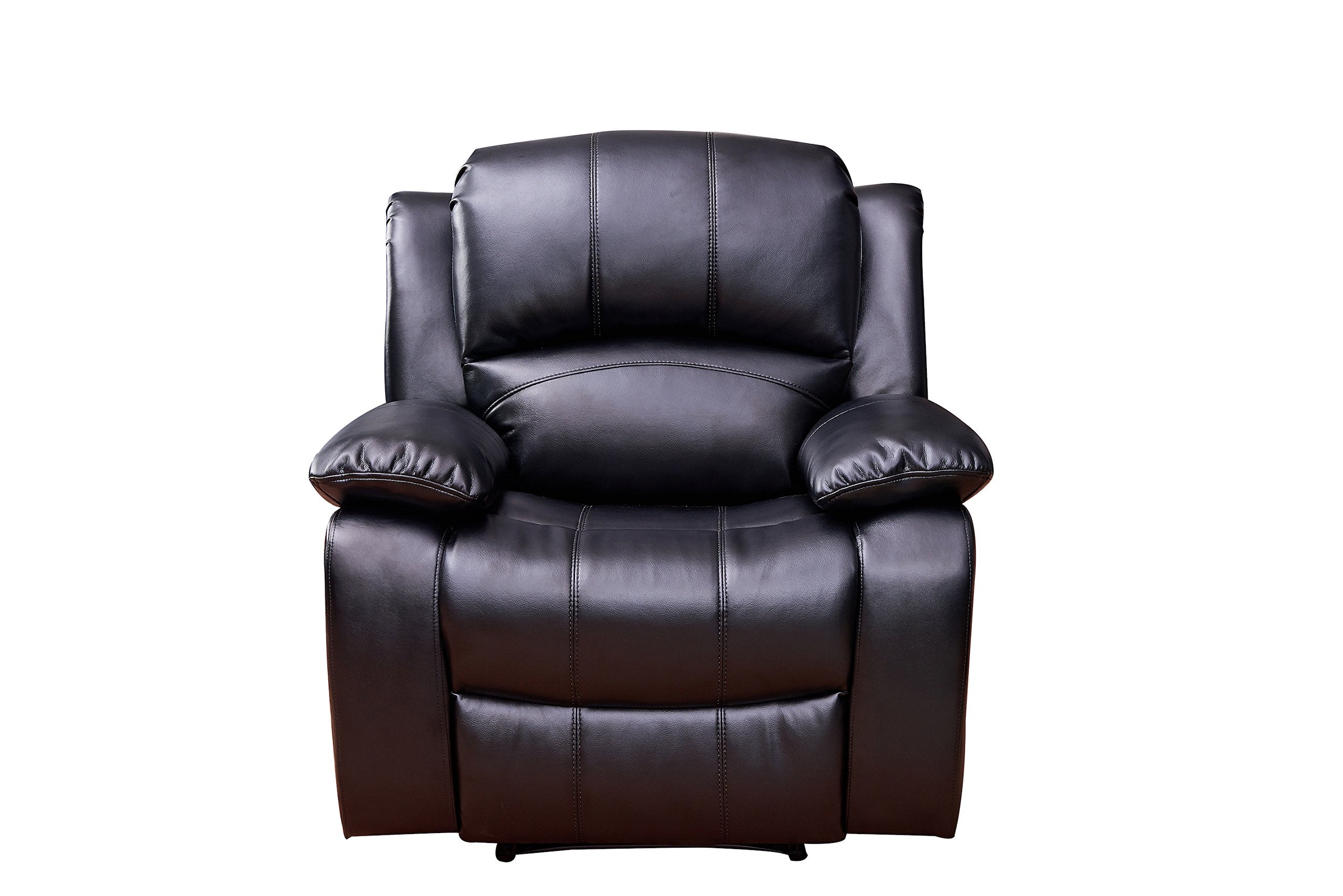 Betsy Furniture 3PC Faux Leather Reclining Couch Set, Living Room Furniture Set, Sofa, Loveseat, Glider, 8018 Multiple Colors (Gray, Sofa+Loveseat+Chair) | 8018