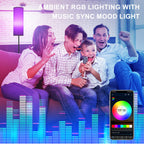 FRIDEKO HOME 2 Pack Floor Lamps for Living Room, Dimmable Colors Temperature & Brightness, Modern Floor Lamp with Remote, Tall Standing Lamps for Living Room Bedroom Office, Beige Shade 9W Smart Bulb