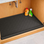 Jin&Bao Waterproof Under Sink Mat 34" x 22", Thick Silicone Mat Cabinet Protector for Kitchen and Bathroom, Shelf Liner, Home Organizer and Storage, Multipurpose Tray for Gadgets and Essentials