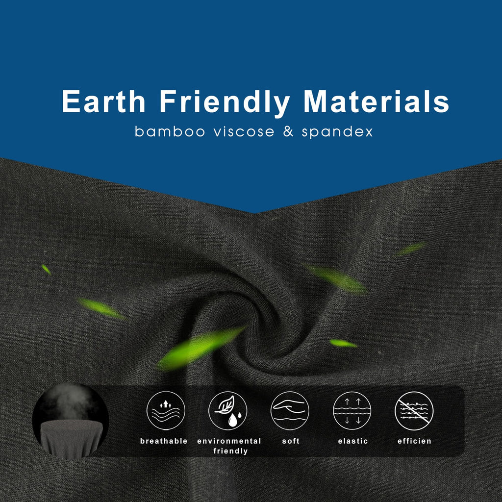 BAMBOO COOL Men's Underwear Breathable Boxer Briefs with Fly Moisture-Wicking Lightweight Underwear 7-Pack
