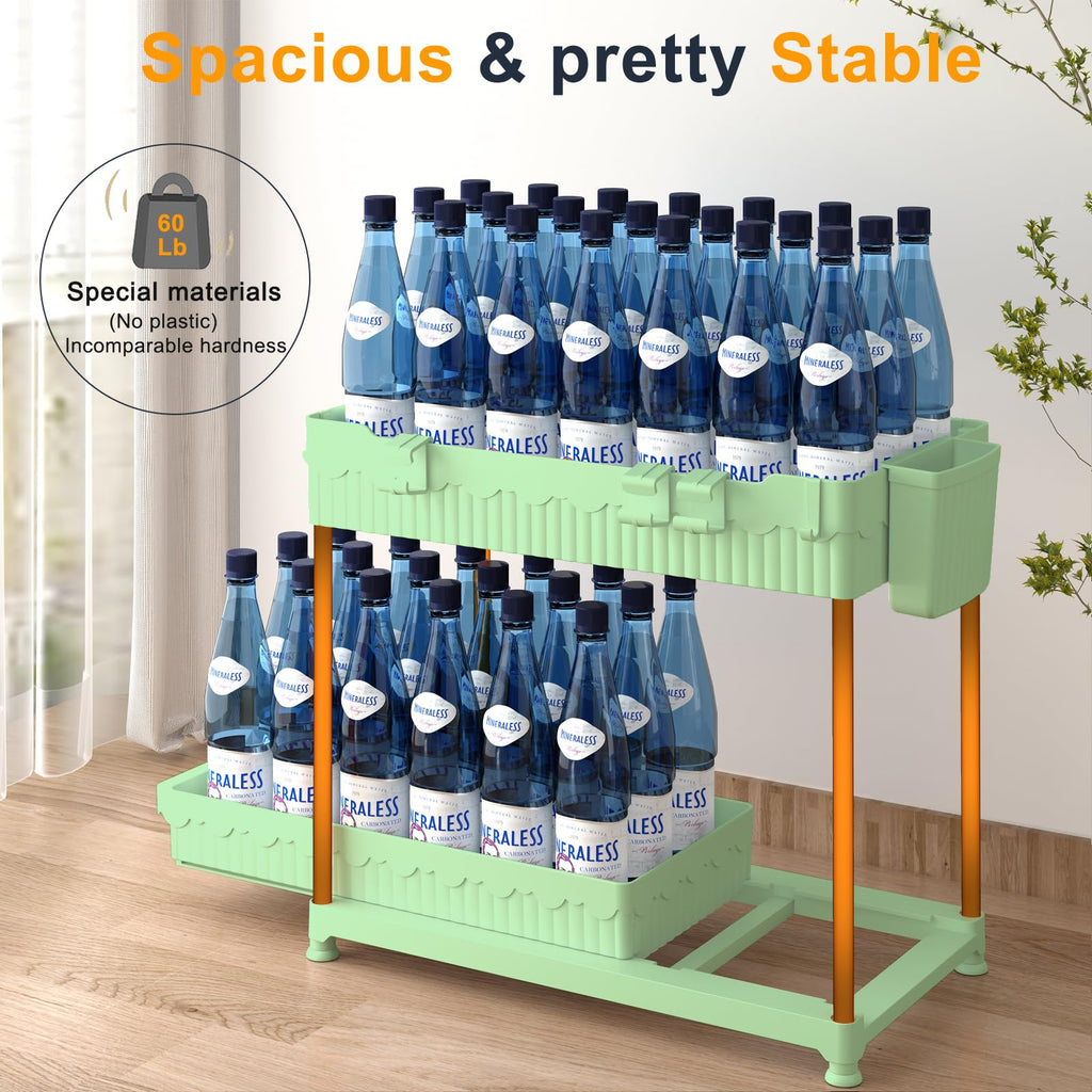 Sevenblue 3 Pack Under Sink Organizers,2-Tier Multi-Use Kitchen and Bathroom Organizers and Storage with Sliding Drawers,Bathroom Cabinet Organizer (Black, 12.8 Inch)