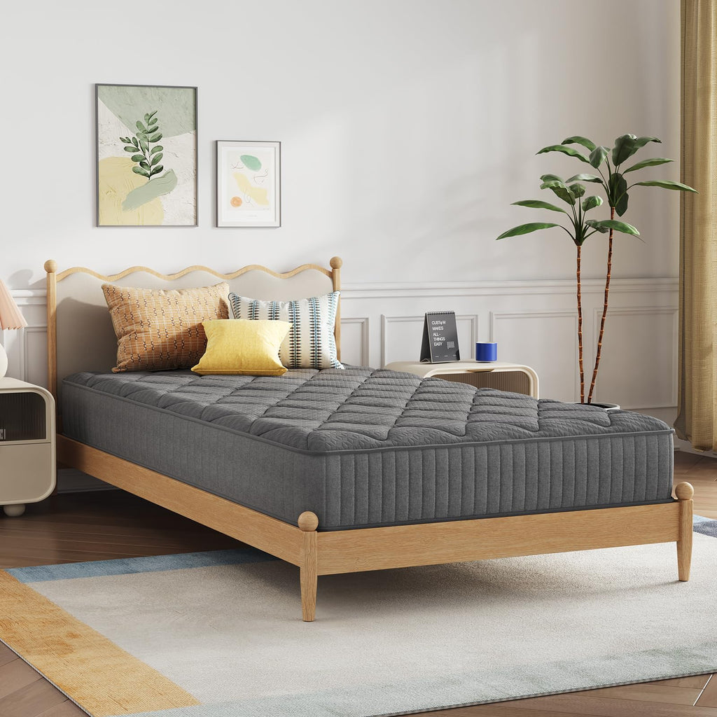 Novilla 14 Inch Queen Size Mattress,Hybrid Queen Mattress with Gel Memory Foam, Cool-to-Touch Nylon Blend & Pocketed Coils for Adaptive Body Support & Motion Isolation CertiPUR-US Certified